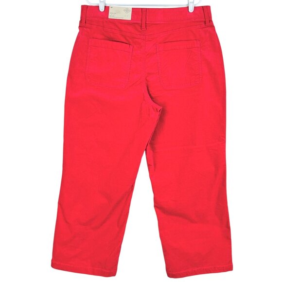 St. Johns Bay Women's Wide Leg Stretch Red Velvet Pants Sz 18P Comfort Waist NWT - Picture 2 of 10